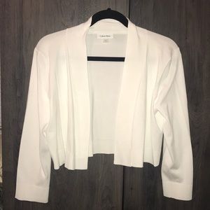 Calvin Klein white cardigan